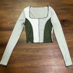 SHEIN top (long sleeve crop top)